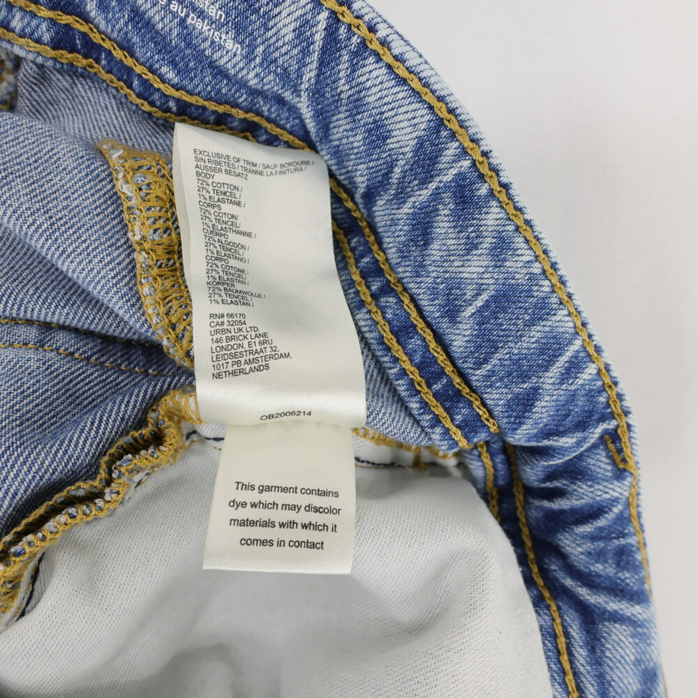 Pilcro Jeans Womens 26 Blue High Rise Straight Leg Light Wash Utility Stretch - Picture 11 of 11